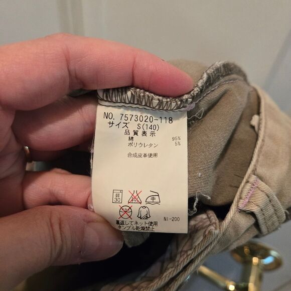 Vintage Y2K Angel Blue Capris 25 Pants Japanese Embroidered Patch Harajuku Flare - Picture 14 of 15